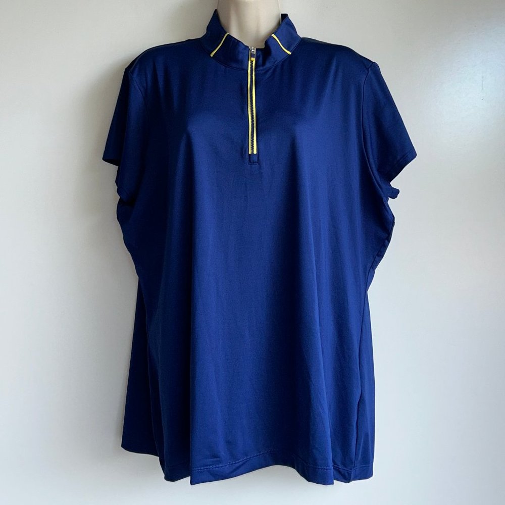 EP New York 1/2 Zip Golf Top Size XXL Blue